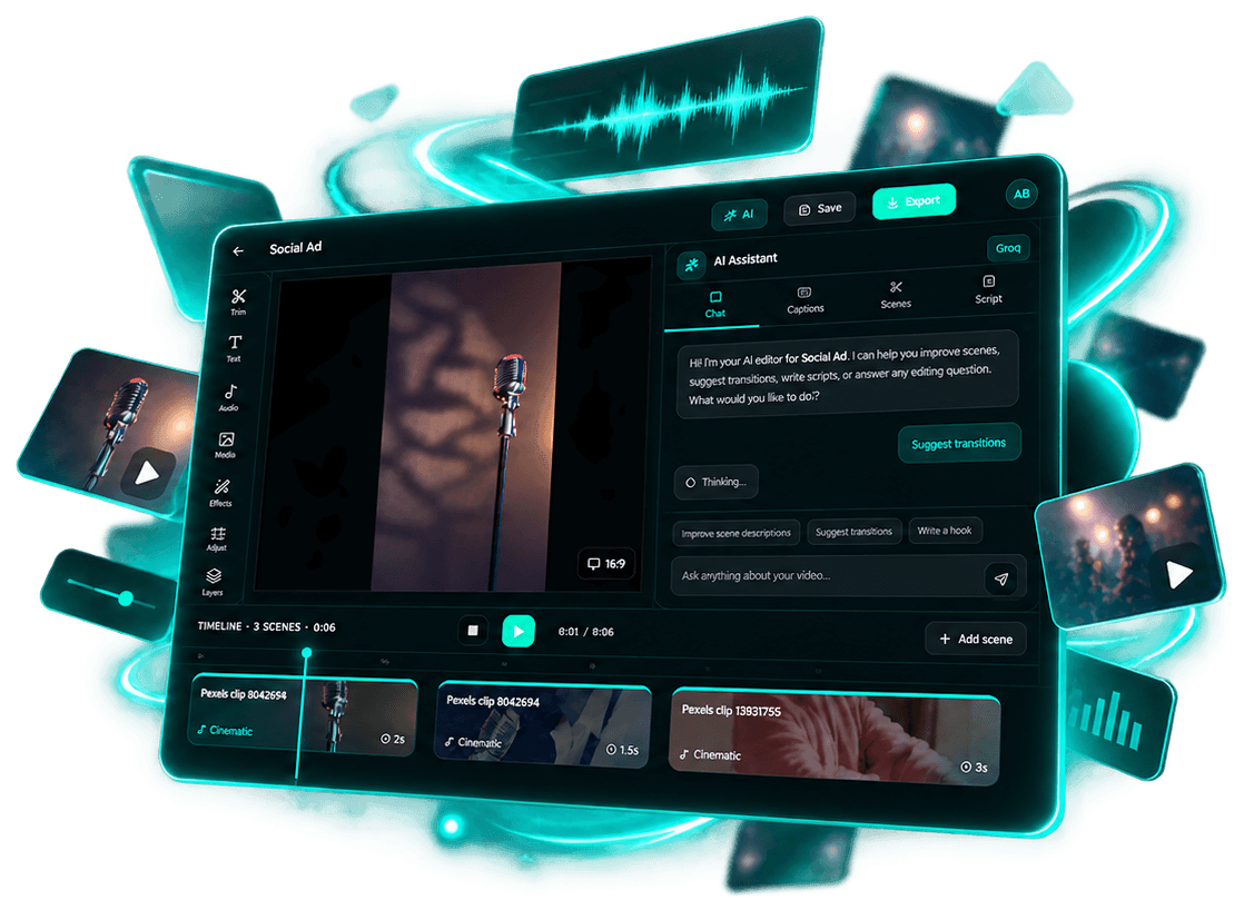 Frameflow Video Editor Interface